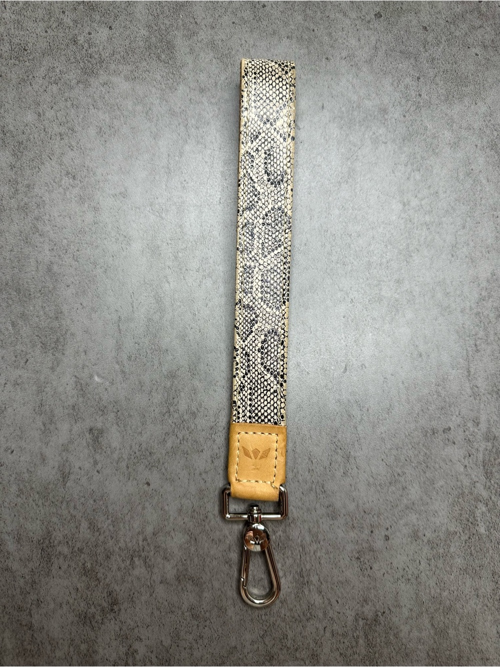 Consuela Snakeskin Leather Wristlet Strap